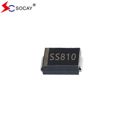 100VRRM Επιφανειακό όρος Δίοδος φραγμού Schottky SS810C 70VRMS Πλήρωση SMC τάσης